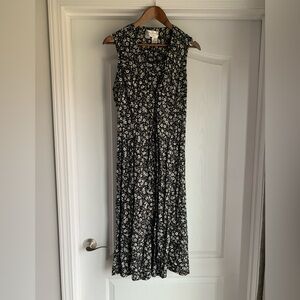 Vintage Betsy Lauren Floral Black and White dress